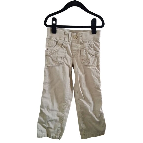 Children’s Place Size 5 Cargo Pants Girls Beige Convertible Adjustable Waist - Picture 2 of 10